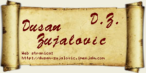 Dušan Zujalović vizit kartica